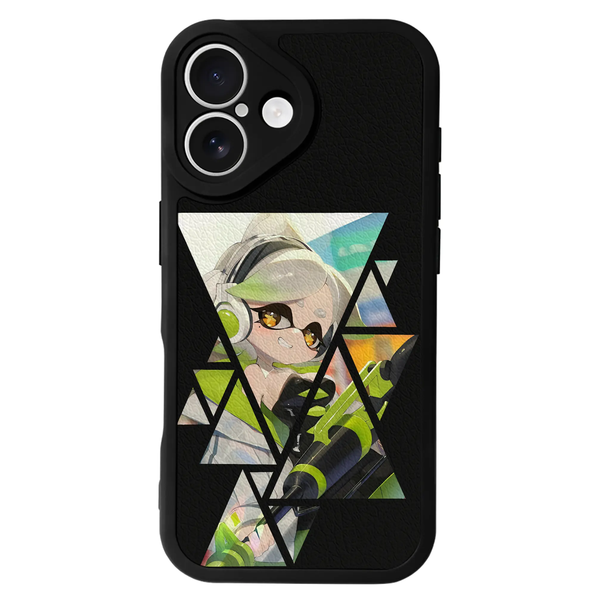 スプラトゥーン グッズ,シオカラーズ ホタル - IPhone 16シリーズ対応 ・ シリコンスマホケース ・ レザー調 ・ 高精度フィット ・ 耐衝撃 ・ ワイヤレス充電対応 ・ 精密カット